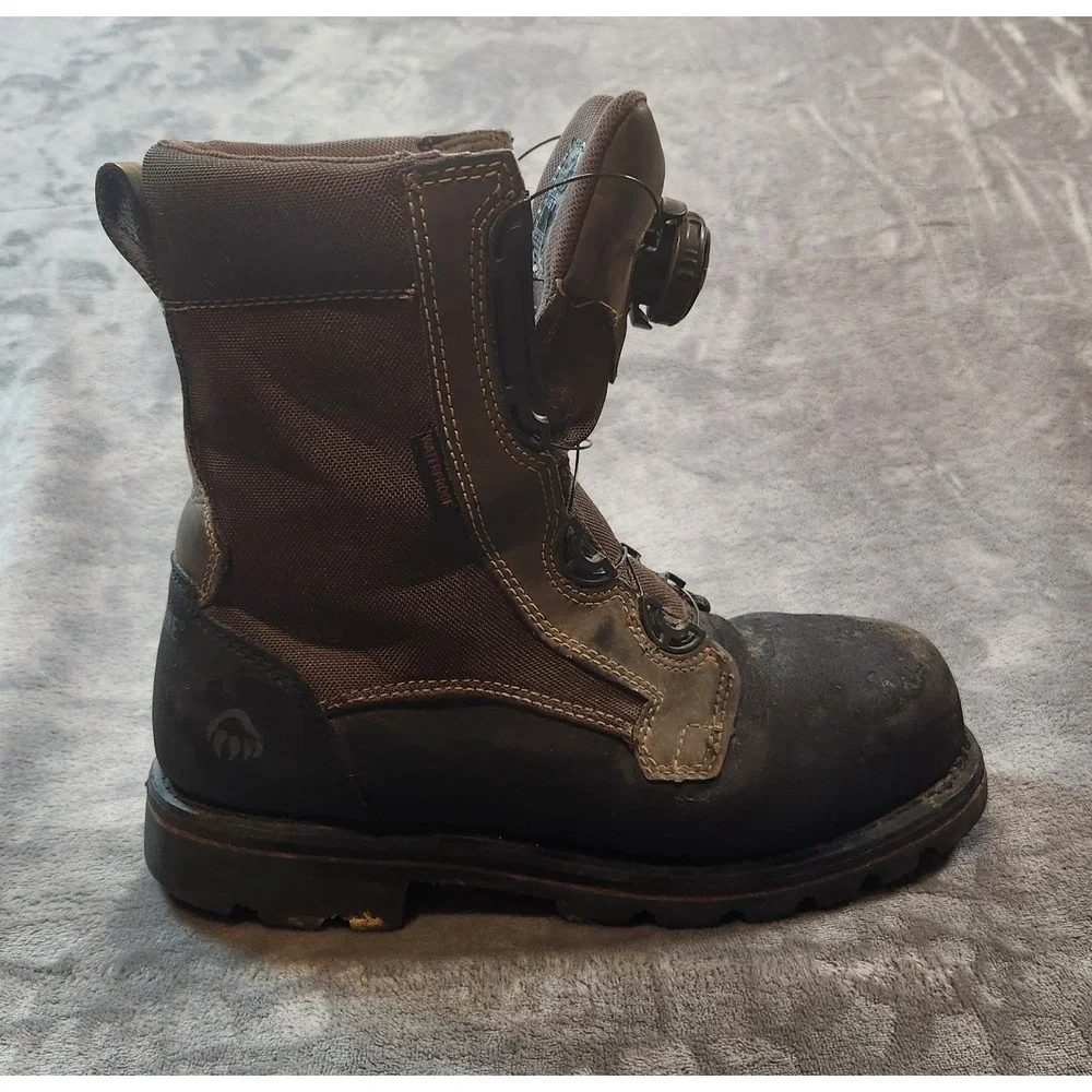 Wolverine Boots Mens 9 Green Black Drillbit Oil Rigger Waterproof BOA W10308